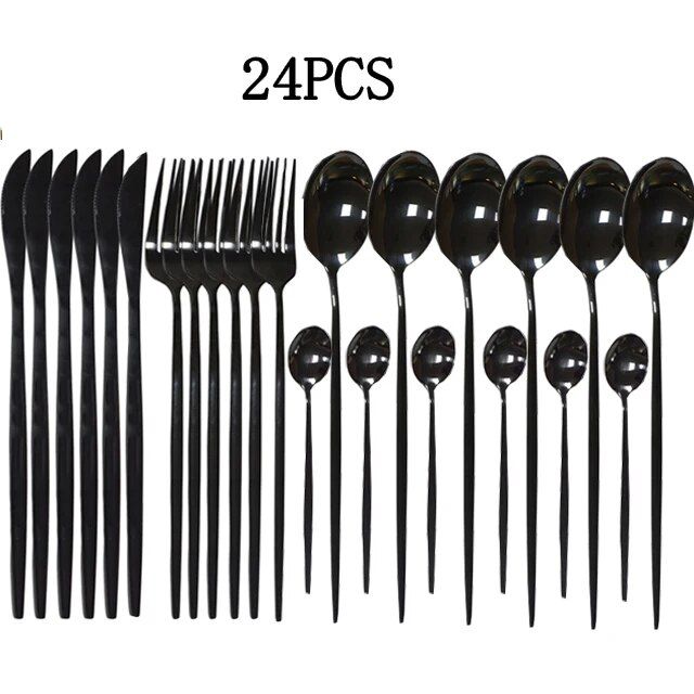 Black 24 pcs